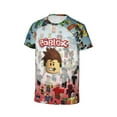 thumbnail image 3 of Roblox T-shirt pour Enfants Manches Courtes Col Rond Garçons Filles 3D Dessin Animé Chemises Décontractées, 3 of 6