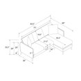 thumbnail image 3 of Canapé modulaire avec coussins Magnolia de Novogratz, 3 of 9