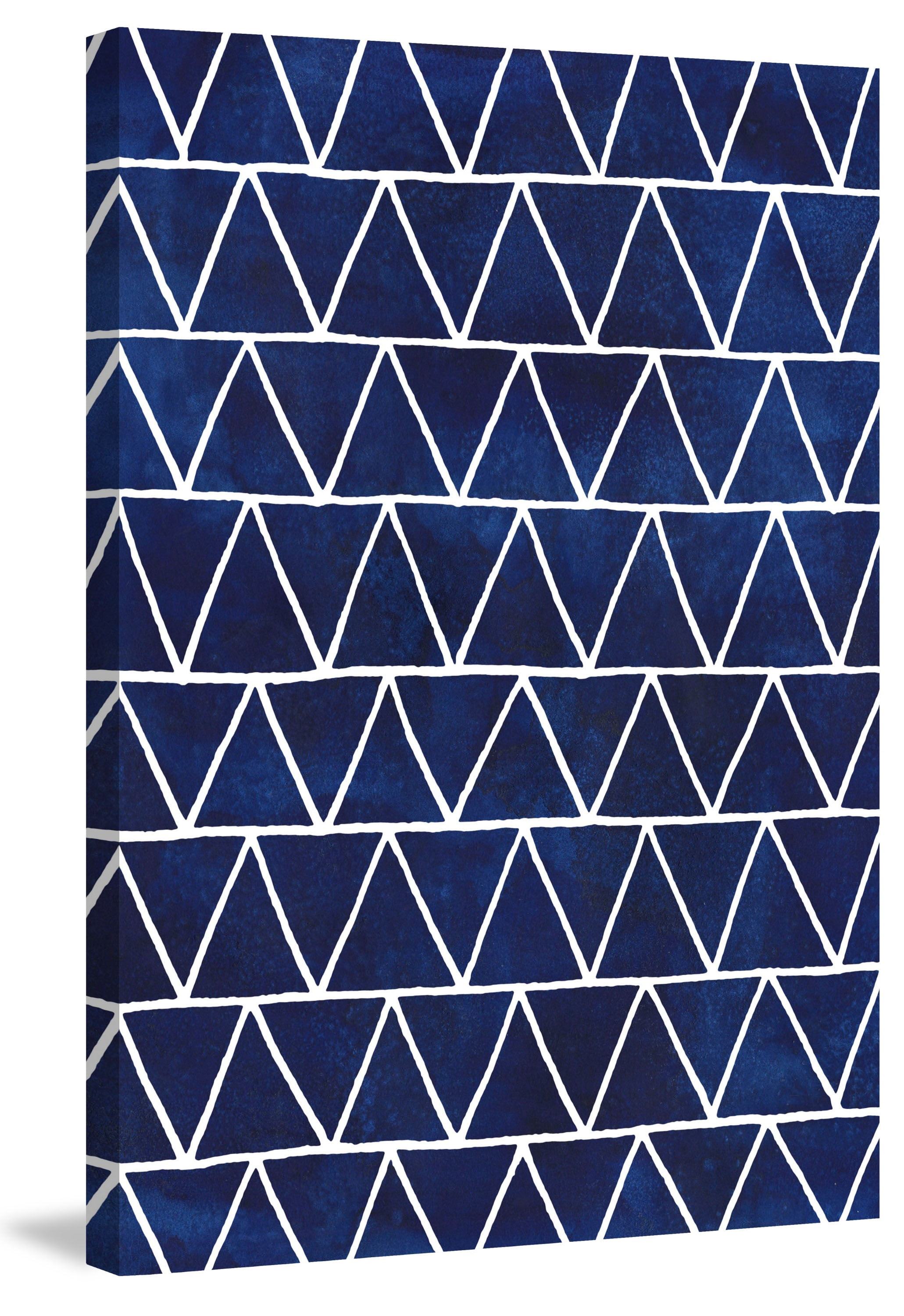 "Indigo Pattern IV" Painting Print on Wrapped Canvas