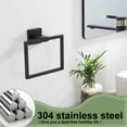 thumbnail image 6 of KOKOSIRI Bathroom Hand Towel Ring Bath Towel Holder Lavatory Wall Mount Matte Black B3004BK, 6 of 9