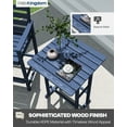 thumbnail image 3 of Patiokingdom Balcony Adirondack Chairs and Table 3 Pieces Set, Adirondack Bar Height Chairs Set of 2 and Bar Table, Outdoor Bar Stools Set for Bistro, Poolside, Backyard,Navy, 3 of 8