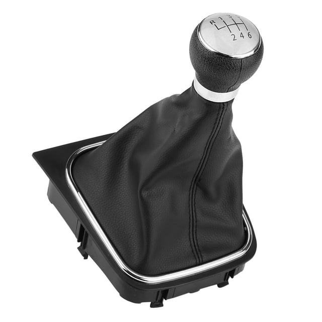 Perilla de Palanca de Cambios de Coche de 6 Velocidades, Palanca de Palanca, Cubierta de Arranque Gaidor 6 Mk5 Mk6 2005-2014, Negro y Platado, 6 Velocidadas