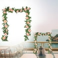 thumbnail image 3 of ionze Artificial Floral Garland Rose Vines Artificial Flowers, Silk Fake Flower Vines Hanging Decor for Wedding Arch Garden Decor (A), 3 of 7
