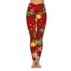 thumbnail image 2 of Leggins QIVICIMA para mujer, cintura alta, con estampado navideño, 2 of 4