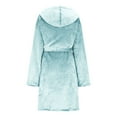 thumbnail image 5 of Ailaofu Women Hooded Fleece Robe, Short Plush Robes for Womens With Hood Soft Warm Spa Bathrobe, 5 of 6
