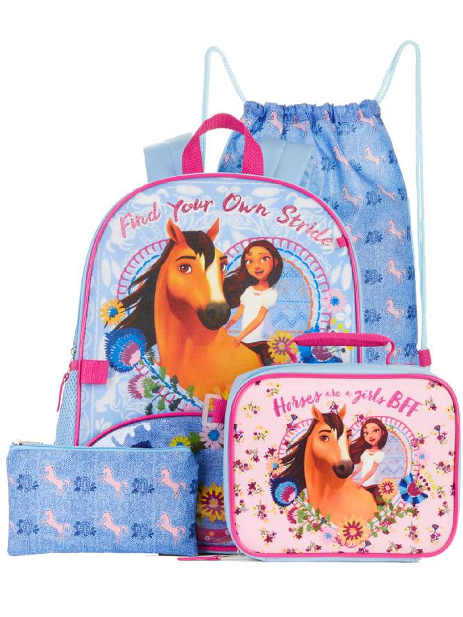 horse backpack and lunchbox