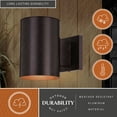 thumbnail image 4 of Chiasso Aluminum 1 Light Bronze Contemporary Outdoor Tube Wall Light, 4 of 14