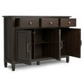 thumbnail image 3 of Connaught 51 inch Wide Solid Wood Traditional Entryway Storage Cabinet in Chestnut Brown, 3 of 14