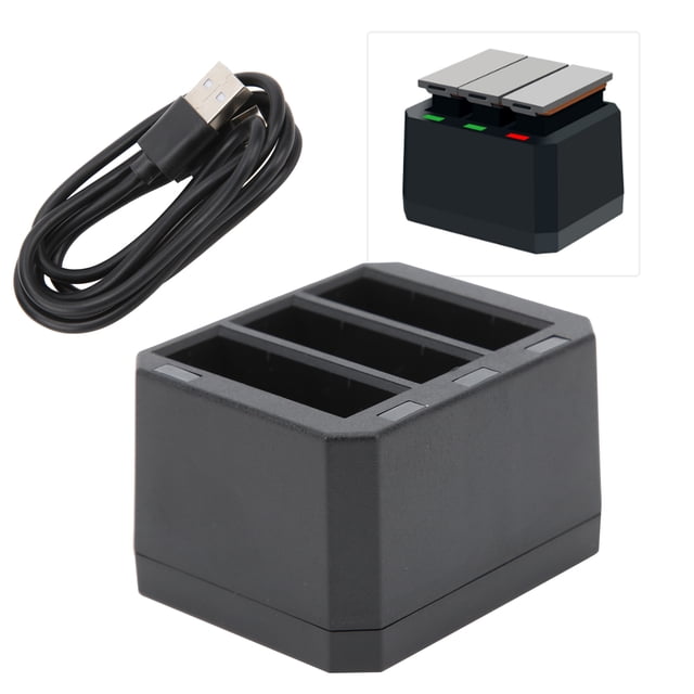 Battery Battery Charger Set Compatible with for OSMO Action Camera Battery with 3 Channels Charger