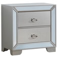 thumbnail image 2 of Contemporary Home Living Croc 2-Drawer Wooden Nightstand - 28" - Gray, 2 of 4