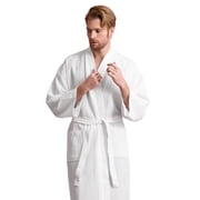 Men's Waffle Spa Bathrobe - Long, Lightweight, Absorbent