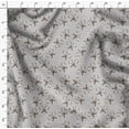 thumbnail image 4 of Soimoi Gray polyester Crepe Fabric Floral Scissor & Dots Printed Fabric 1 Yard 42 Inch Wide, 4 of 5