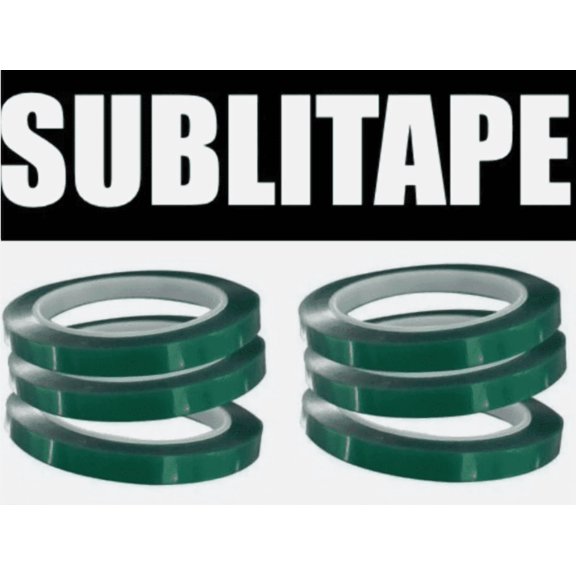 6 Rolls Green HEAT RESISTANT Tape Sublimation Transfer SUBLITAPE 6mm x 33m