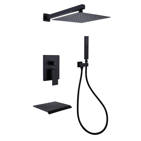 Shower Kit with Tub Spout, Shower System Pressure Balanced with Rough-in Valve
