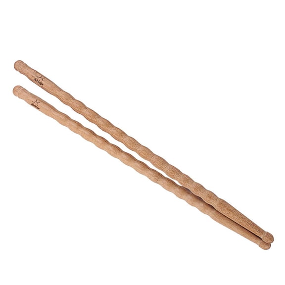 LeeQinersw 2 Pieces Wavy Bamboo Drum Mallets Hammers Rods For Drummer Stage Accessory Wood2