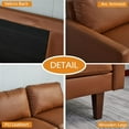 thumbnail image 5 of Hybition Faux Leather Loveseat Modern Sofa for Living Room/Office-Brown, 5 of 6