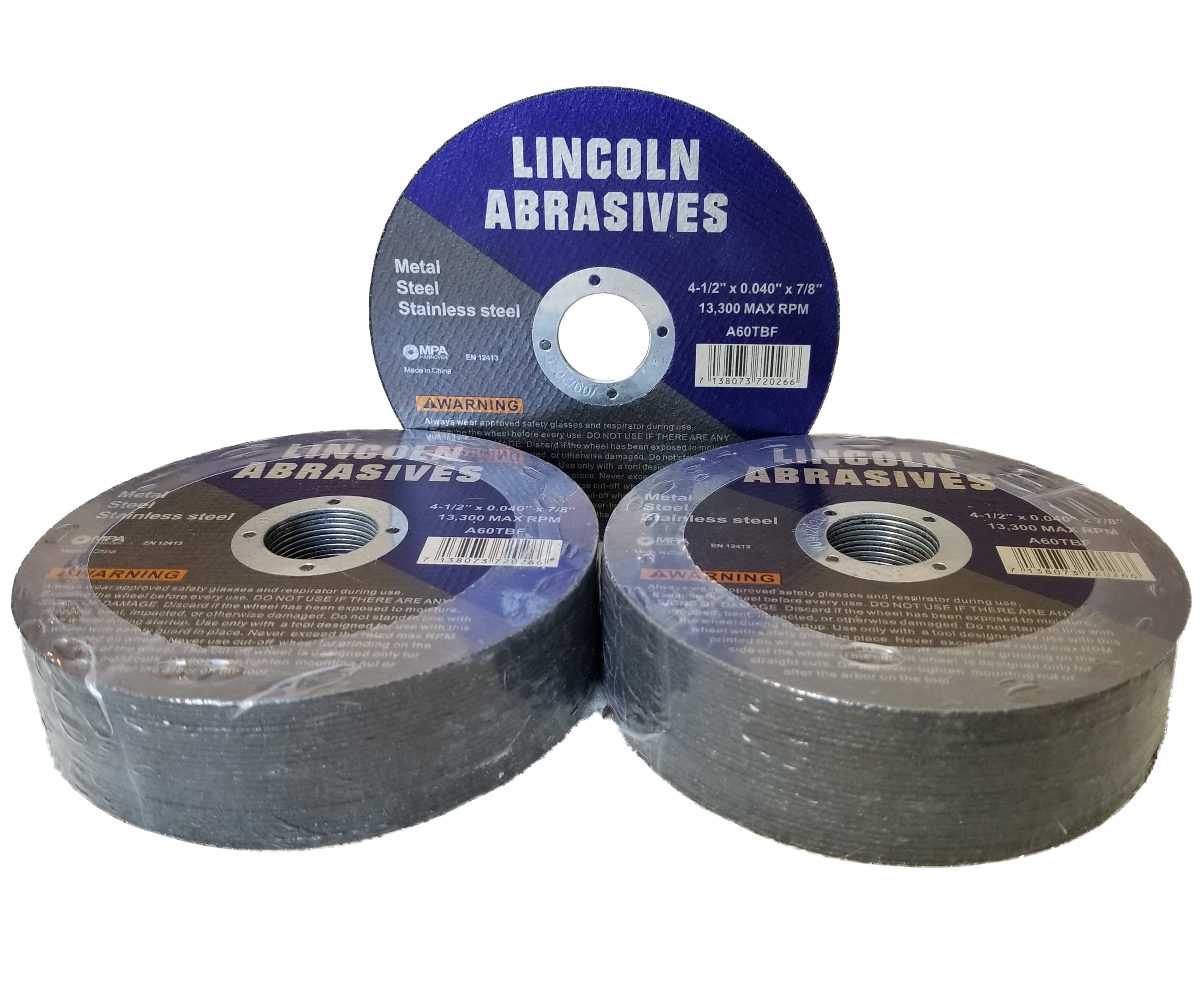 Metal /& Stainless Steel Cutting Discs 100 Pcs 4-1//2/"x.040/"x7//8/" Cut-off Wheel