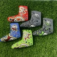 thumbnail image 3 of Golf Blade Putter Cover Putter Cover Golf Putter Head Cover Headcover Shamrock Embroidered Blade Fit All Brands 2pcs, 3 of 6