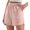Pink, variant on QIJUNTUO Women's Korean Style High Waist Sports Shorts Loose Fit Quick Dry Athletic Versatile Casual Summer Gym Shorts Black