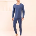 thumbnail image 2 of Honeeladyy Cold Weather Pajamas,Men's Colorful Velvet Thermal Underwear Plush Thickened Double-sided Frosted Warm Clothing Suit Heating Autumn Clothes Pants, 2 of 4