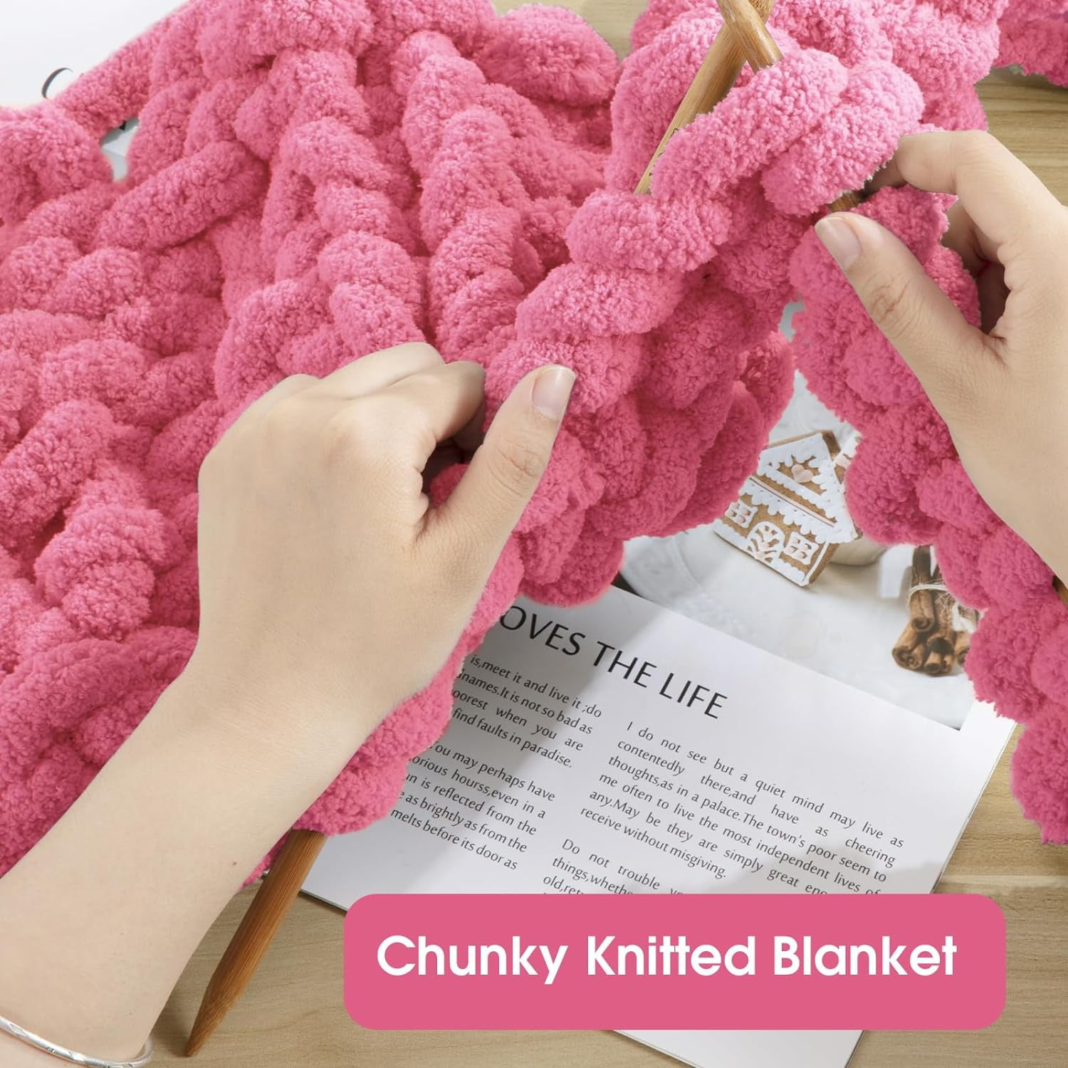 8Pcs Assorted Chunky Yarn for Crocheting,Super Bulky Large Soft Fluffy Yarn,Plush Fuzzy Yarn,Thick Chenille Yarn for Hand Knitting/Arm Knitting(27yds,8 oz Each Skein)