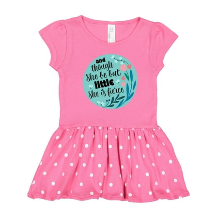 

Inktastic Shakespeare She is Fierce Quote Gift Toddler Girl Dress