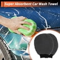 thumbnail image 2 of 2 Pcs Car Wash Towel Coral Fleece Car Cleaning Wiping Dryer Car Washing Tool 25x20x1cm Gray, 2 of 6