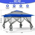 thumbnail image 5 of LAZY BUDDY 13'x13' Pop up Patio Gazebo with Mosquito Netting, Outdoor Pop up Canopy Tent with Wheeled Carry Bag, 169 Square Feet of Shade, 5 of 9