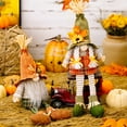 thumbnail image 4 of 2 Pack Fall Gnomes, Plush Thankgiving Autumn Decorations Harvest Gift Handmade Elf Dwarf Figurines with Pumpkin Maple Leaves Sunflower for Home Kitchen Farmhouse Tiered Tray Holiday Festival Party, 4 of 8