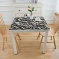 thumbnail image 3 of nygtbtfer Summer Coastal Tablecloth,Fitted Table Cover Reusable Table Cloth with Elastic Edge for Kitchen Dining Party Marine Theme Tablecloths White, 3 of 7