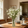 thumbnail image 5 of Under $3 Artificial Dandelion Ball Bouquet 3-Fruit Dandelion Ball Pvc For Living Room Vase Filler Wedding Arch Arrangement White (1Pc), 5 of 7