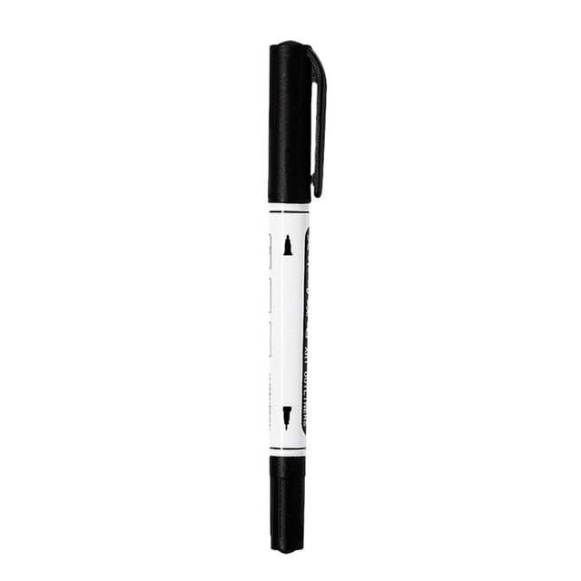 1PC Black Acrylic Paint Nail Pen, Double-Headed Design Tool for DIY French Manicure & Nail Art