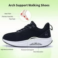 thumbnail image 3 of GOOBON Women's Walking Shoes Arch Support Orthotic Breathable Tennis Sneakers for Plantar Fasciitis Pain Relief US Size 6-11, 3 of 7