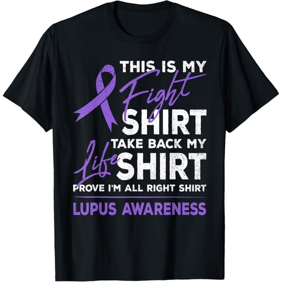 Exquisite and comfortable-This Is My Fight Shirt Lupus Awareness Support Purple Ribbon T-Shirt