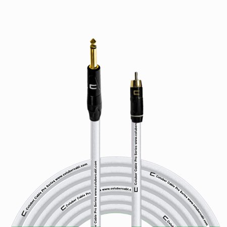 Coluber Cable - 1/4" TS Male to RCA Male - Pro 3-Pin Microphone Connector