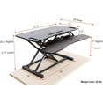thumbnail image 6 of Stand Steady FlexPro Hero Standing Desk Converter - 37" Sit to Stand Desk with Keyboard Tray, 6 of 9