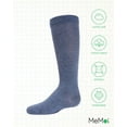 thumbnail image 6 of MeMoi Ribbed Classic Cotton-Rich Solid-Color Knee High Sock - Girls - Female, 14, Medium Denim, 6 of 12