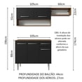 thumbnail image 3 of Cocina Integral Completa Modular Madesa Emilly 165cm Marrón/Negro, 3 of 10