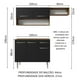 thumbnail image 3 of Cocina Integral Completa Modular Madesa Emilly 165cm Marrón/Negro, 3 of 10