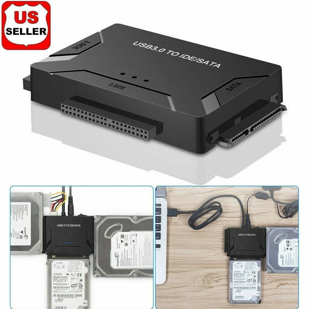 USB 3.0 to IDE & SATA Converter External Hard Drive Adapter Kit 2.5"/3.