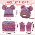 thumbnail image 3 of Dalrosia Kids Winter Beanie Hat Scarf Touchscreen Gloves Set, Fleece Lining Boys Girls Winter Hat Neck Warmer Gloves for 1-6 Years, 3 of 7