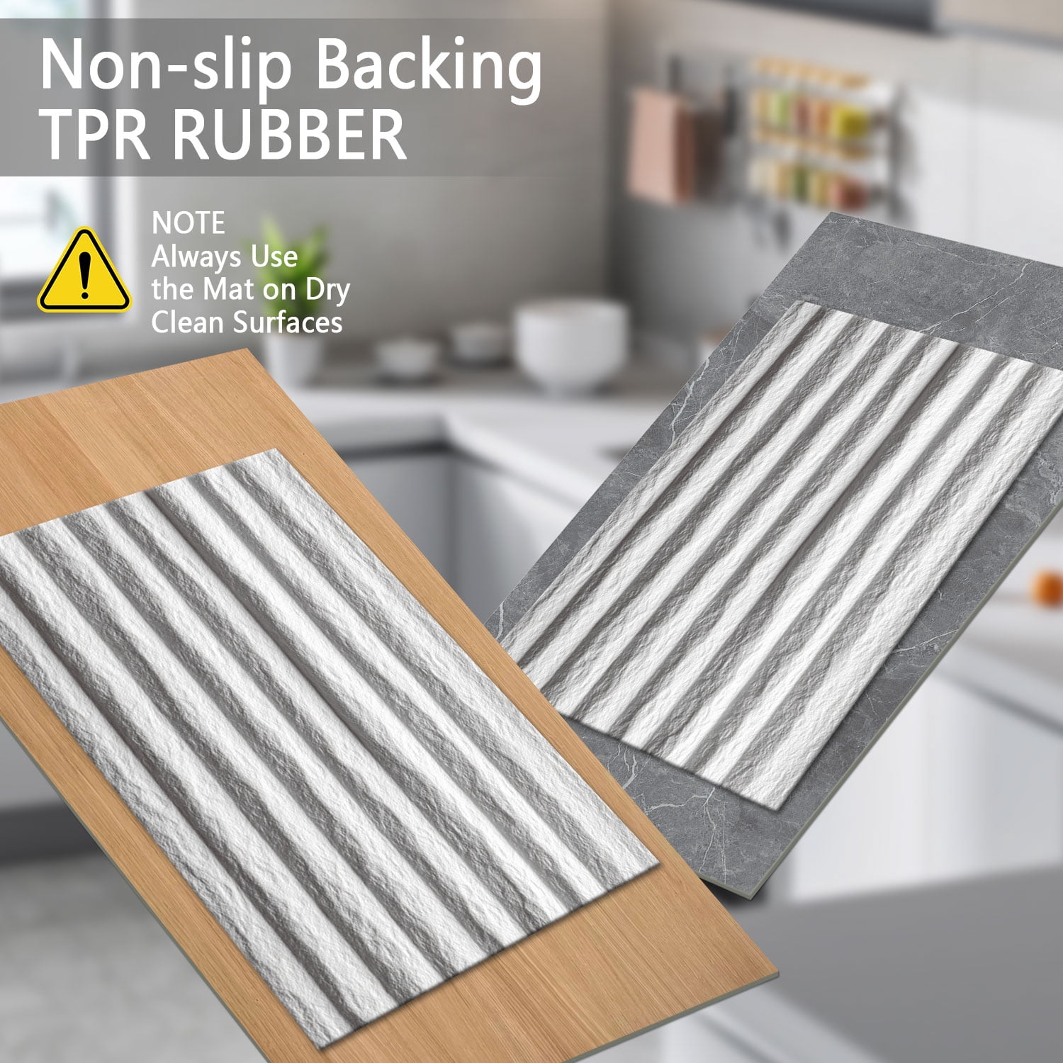 3 Piece Kitchen Rug Set, Non-Slip And Washable, Abstract Pattern Kitchen Hallway Rug, Soft And Comfortable, Suitable For Sinks, Floors, Entrances, Hallways and Bathrooms