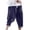 Blue, variant on WREESH Men's Cotton Linen Pants Solid Color Pockets Pull Rope Fashion Casual Comfort Beautiful Pants Blue