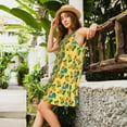 thumbnail image 2 of Yiaed Roosters And Sunflowers Print Women's Sleeveless Dress, Loose Fit Summer Dress, Casual Sleeveless Dress for Women, 2 of 7
