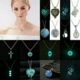 thumbnail image 4 of GKNET Luminous Natural Stone Pendant Necklace Glow In the Dark Women Men Delicate Jewelry Gift-Waterdrop, 4 of 9