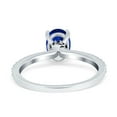 thumbnail image 3 of Accent Wedding Ring Black Simulated Blue Sapphire CZ 925 Sterling Silver Size 7, 3 of 5