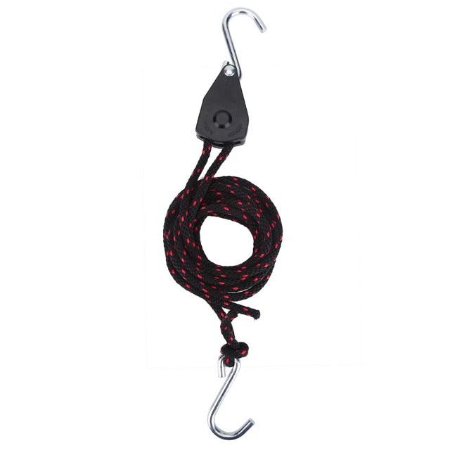Peahefy Practical Super Strong Multi Uses Rope Ratchet Tie Down with S-Shaped Hook, Rope Ratchet Metal