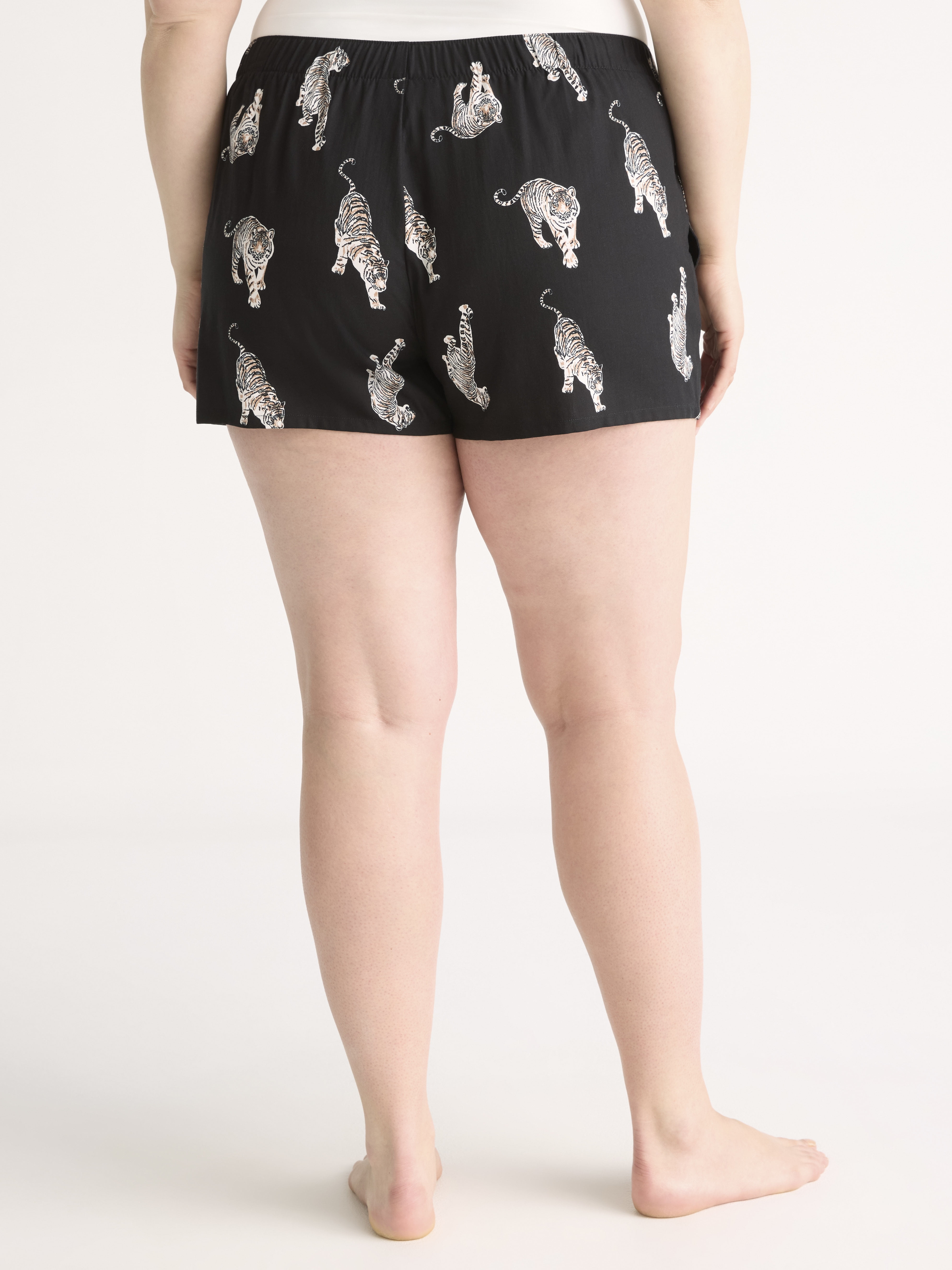 Joyspun Women's Woven Pajama Boxer Shorts, 3'' Inseam, Sizes XS-3X