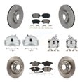 thumbnail image 1 of Transit Auto Front Rear Disc Brake Caliper Rotors and Semi-Metallic Pads Kit (10Pc) for Car 2012 Volkswagen CC 2.0L with 340mm Diameter Rotor KC8-100978S, 1 of 11