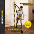 thumbnail image 4 of Tribe Lifting Door Anchor for Resistance Bands - Adjustable Resistance Band Door Anchor with 5 Loops & Metal Rings, Durable Nylon Door Strap for Full-Body Workouts (Yellow), 4 of 4